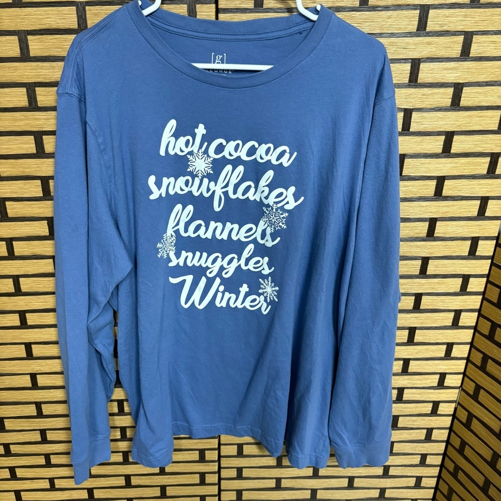 George Blue Winter Long Sleeve‎ Size 2X